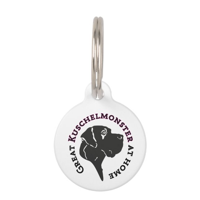 Great Kuschelmonster bij thuis Huisdierpenning (Voorkant)