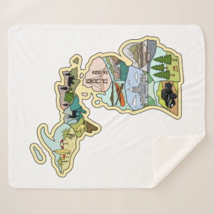 Great Lake State Michigan  Illustrated Map Sherpa Deken