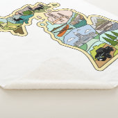 Great Lake State Michigan Vintage Illustrated Map Sherpa Deken (3/4)
