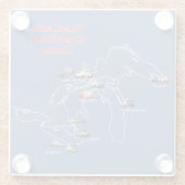 Great Lakes Coast Guard Cutters glazen Onderzetter (Achterkant)