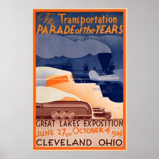 Great Lakes Exposition Poster, Cleveland Ohio Kuns Poster (Voorkant)