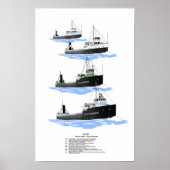 Great Lakes freighter Cletus Schneider Poster (Voorkant)
