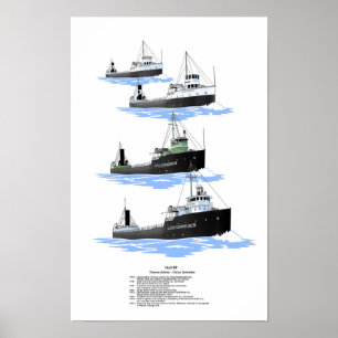 Great Lakes freighter Cletus Schneider Poster