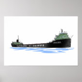 Great Lakes Freighter Edward B. Greene Poster (Voorkant)