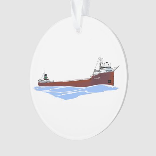Great Lakes Freighter J. Burton Ayers Kinsman Ornament (voorkant)