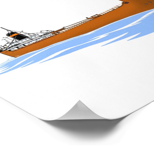 Great Lakes Freighter J.L. Mauthe Poster (Hoek)