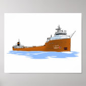 Great Lakes Freighter J.L. Mauthe Poster (Voorkant)