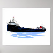 Great Lakes Freighter James Norris straightdecker Poster (Voorkant)