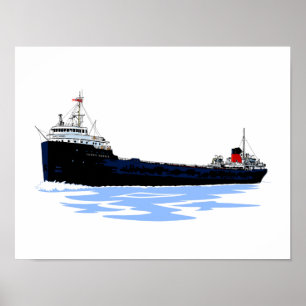 Great Lakes Freighter James Norris straightdecker Poster