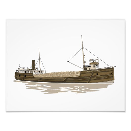 Great Lakes Freighter W.R. Stafford Foto Afdruk (Voorkant)