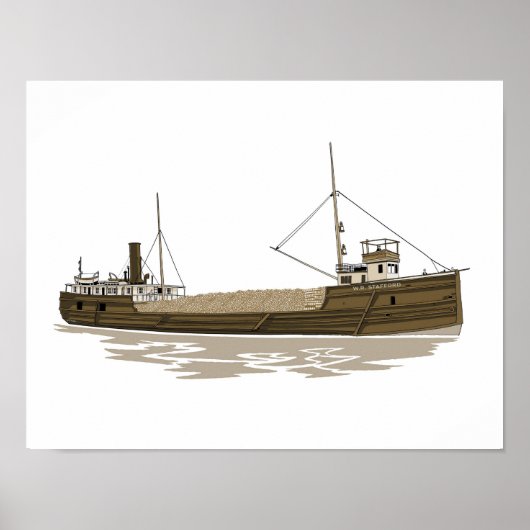 Great Lakes Freighter W.R. Stafford Poster (Voorkant)