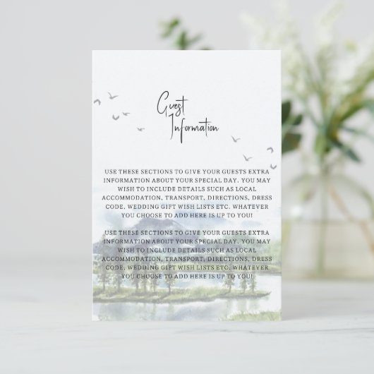 Great Lakes Guest Information Kaart (Staand voorkant)