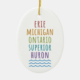 Great Lakes Mitten Staat Michigan Ornament