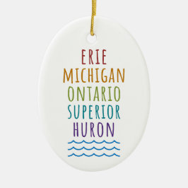 Great Lakes Mitten Staat Michigan Ornament