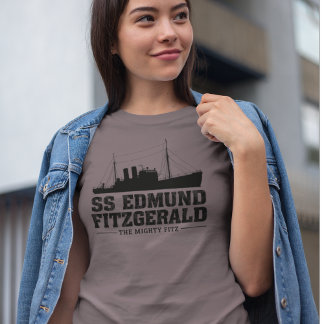 Great Lakes Ship T-shirt, SS Edmund Fitzgerald Cad Tri-Blend Shirt