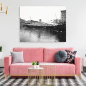 Great Lakes Ship Virginia @ Milwaukee 1890's Foto Canvas Afdruk (Insitu (Woonkamer))