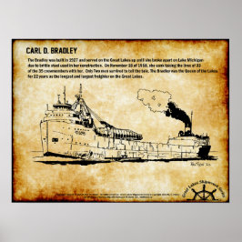 Great Lakes Shipwreck Series: Carl D Bradley Poster