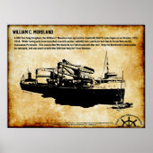 Great Lakes Shipwreck Series: William C Moreland Poster (Voorkant)