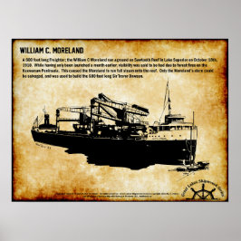 Great Lakes Shipwreck Series: William C Moreland Poster