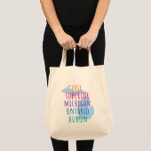 Great Lakes Simple Text Mitten State Boodschaptas Tote Bag (Voorkant (product))