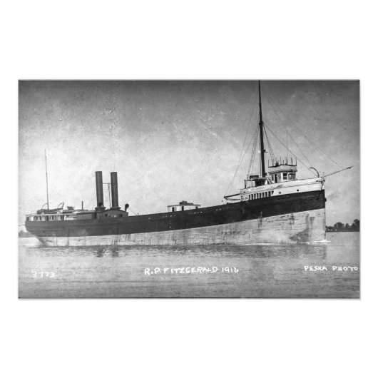 Great Lakes steamer R.P Fitzgerald Louis Pesha Foto Afdruk (Voorkant)