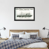 Great Lakes Steamship Co. Ludington Michigan Canvas Afdruk (Insitu (Slaapkamer))