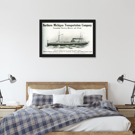 Great Lakes Steamship Co. Ludington Michigan Canvas Afdruk (Insitu (Slaapkamer))