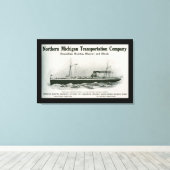 Great Lakes Steamship Co. Ludington Michigan Canvas Afdruk (Insitu (Houten vloer))