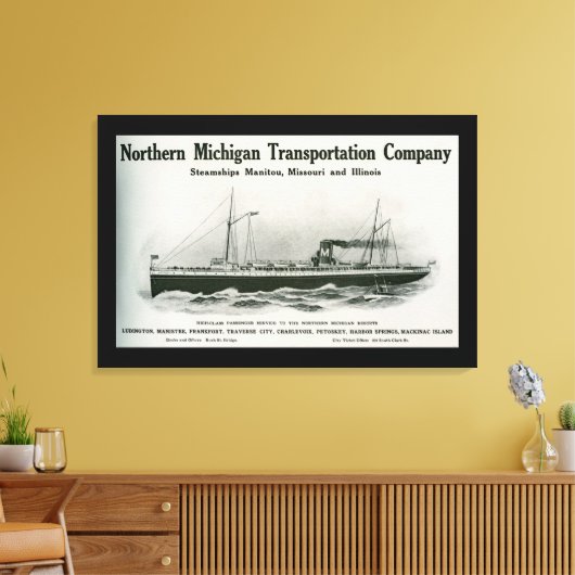 Great Lakes Steamship Co. Ludington Michigan Canvas Afdruk (Insitu (Woonkamer))