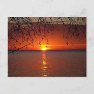 Great Lakes Sunset van Bobby Mikul Briefkaart