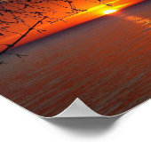 Great Lakes Sunset, van Bobby Mikul-canvas Poster (Hoek)