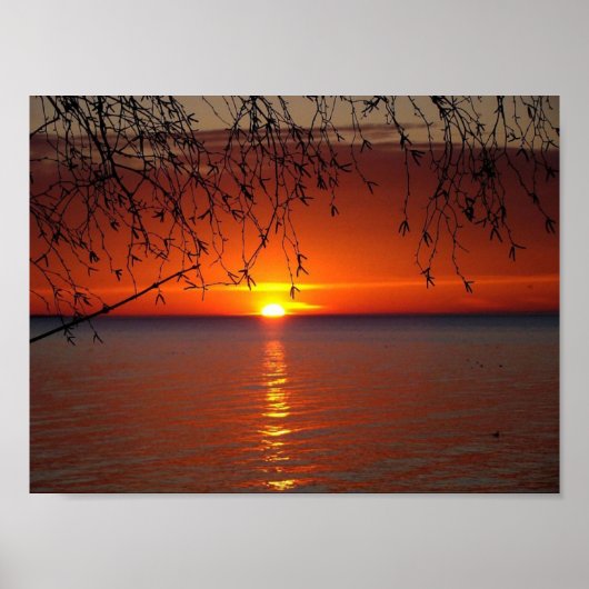 Great Lakes Sunset, van Bobby Mikul-canvas Poster (Voorkant)