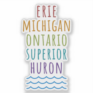 Great Lakes Vinyl Handschoen Staat Sticker