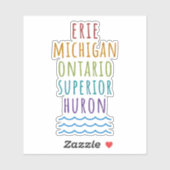 Great Lakes Vinyl Handschoen Staat Sticker (Vel)