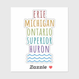 Great Lakes Vinyl Handschoen Staat Sticker