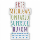 Great Lakes Vinyl Mitten State Sticker (Voorkant)