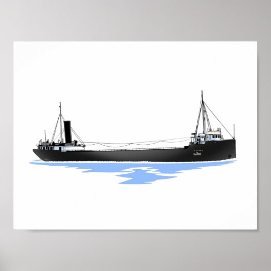 Great Lakes, vrachtschip Saturn Poster (Voorkant)