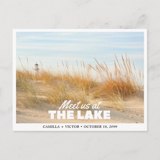 Great Lakes Wedding Save the Date Briefkaart (Voorkant)