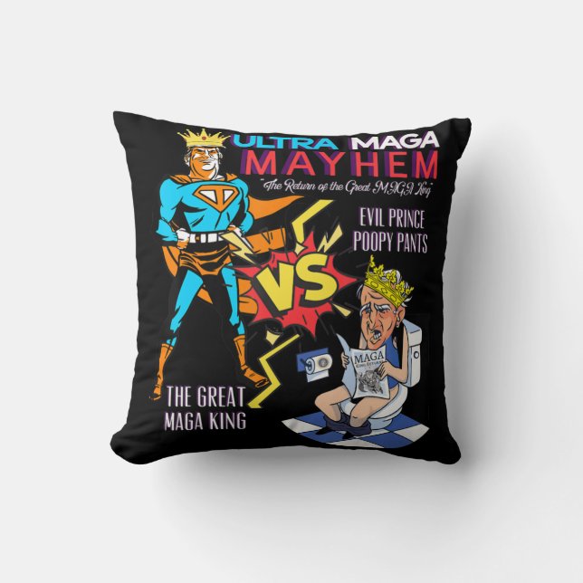 Great MAGA King Donald Trump Biden USA UltrA MAGA Kussen (Voorkant)