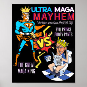 Great MAGA King Donald Trump Biden USA UltrA MAGA Poster
