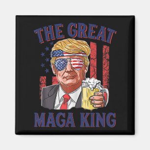 Great Maga King Fun Trump Beer US Flag Ultra M Magneet