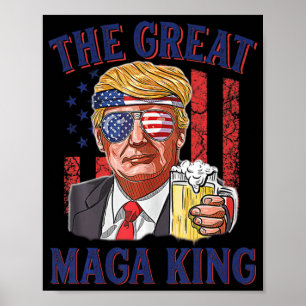 Great Maga King Fun Trump Beer US Flag Ultra M Poster