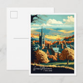 Great Malvern Engeland vintage reisillustratie Briefkaart (Voorkant / Achterkant)