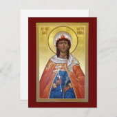 Great Martyr Barbara Prayer Kaart (Voorkant / Achterkant)