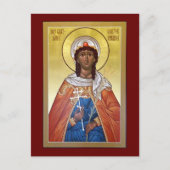 Great Martyr Barbara Prayer Kaart (Voorkant)
