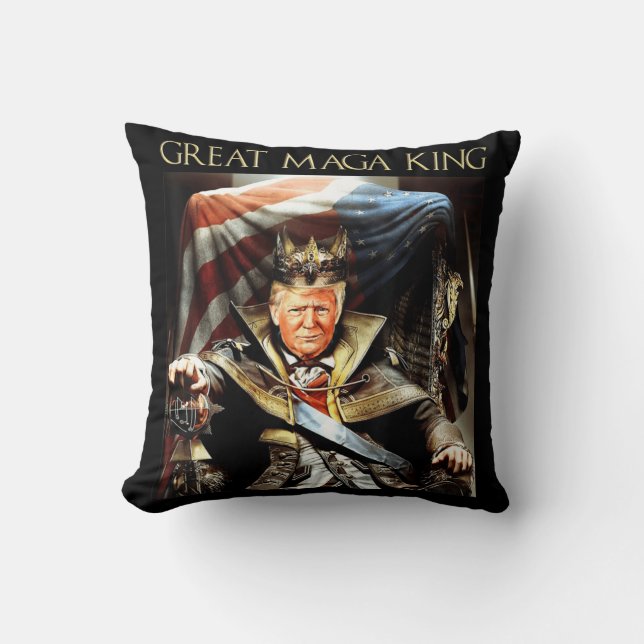 Great Mega King USA Flag Proud Ultra Maga Trump   Kussen (Voorkant)