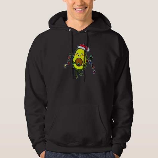 Great Merry Christmas Decoration Avocado Party Hoodie (Voorkant)