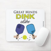 "Great Minds Dink Alike" Muismat Pickleball (Met muis)