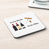 Great Minds Drink Alike op een Bier Onderzetter (Linkerzijde)