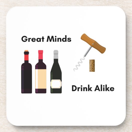 Great Minds Drink Alike op een Bier Onderzetter (Voorkant)